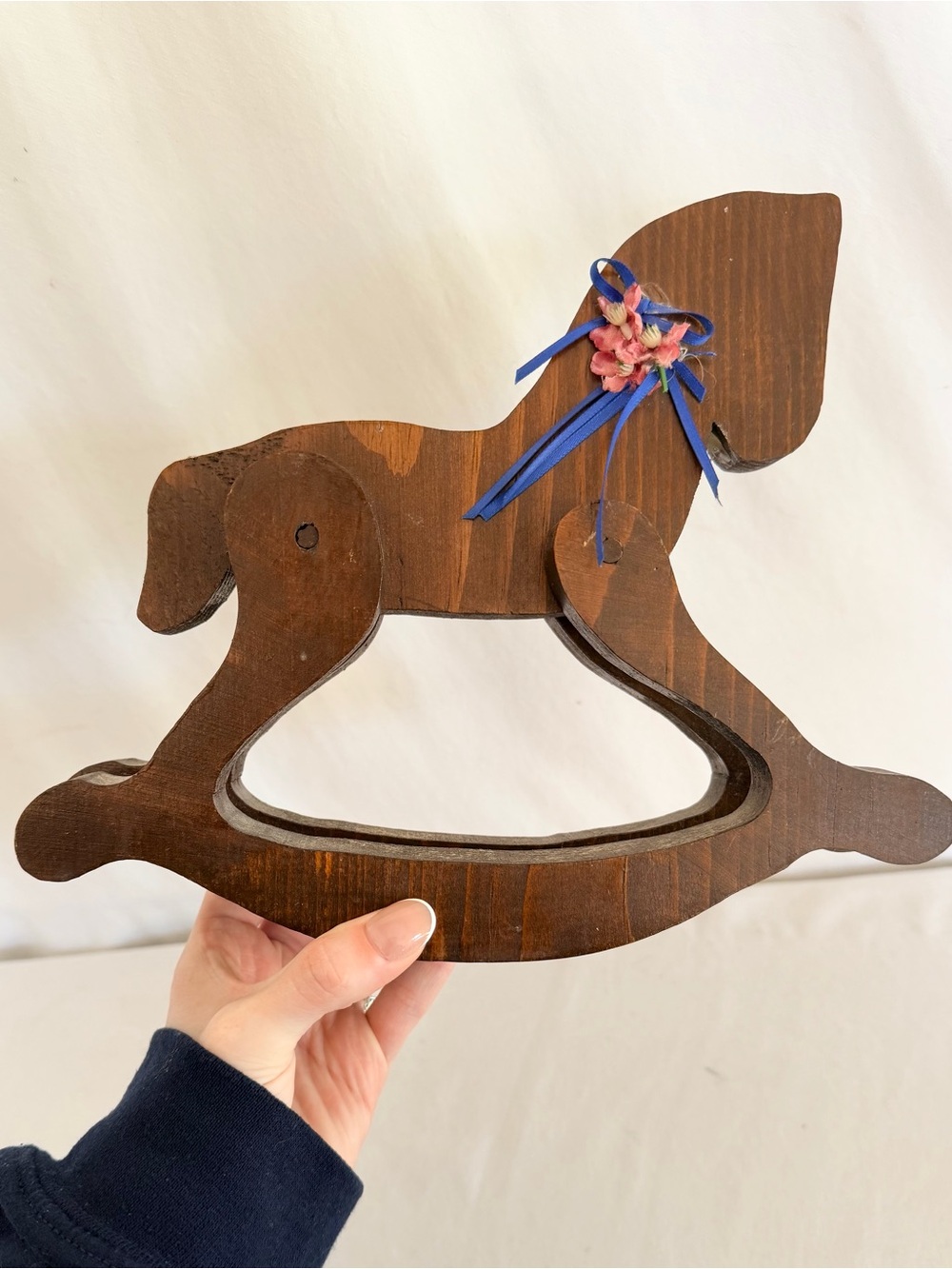 Vintage Wooden Rocking Horse Decor